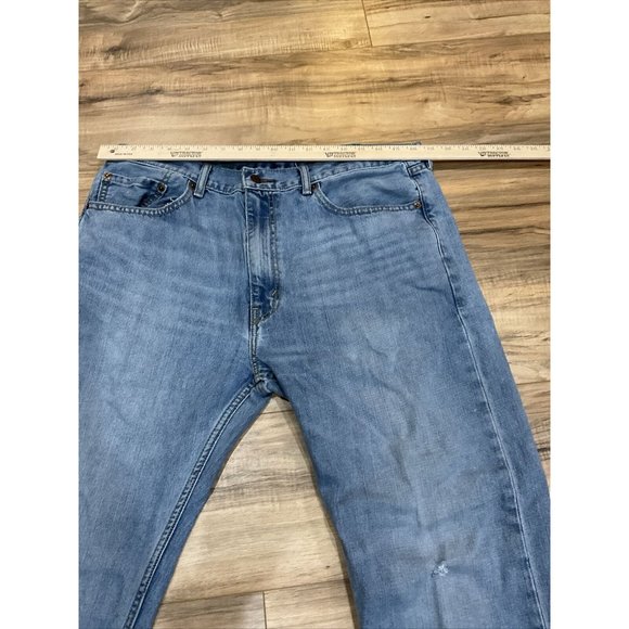 Vintage Levi’s 505 Jeans Mens 38 x 32 Made in USA Light Wash 90s Small Hole Left - Picture 5 of 16